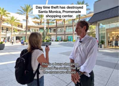 לוס אנג'לס: בטיילת המפורסמת החנויות נסגרות והרחוב מתרוקן - יוצרת תוכן שמרנית מסנטה מוניקה מאשימה את הפשיעה