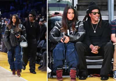 זאת לא ביונסה: ג'יי זי הגיע עם הבת בלו אייבי למשחק של הלוס אנג'לס לייקרס