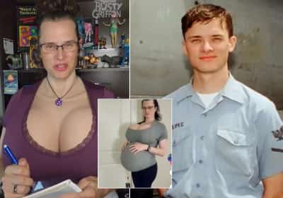 בטן היריונית מזויפת ושתלי חזה מוגזמים: מורה לאנגלית מבולטימור מעורר סערה