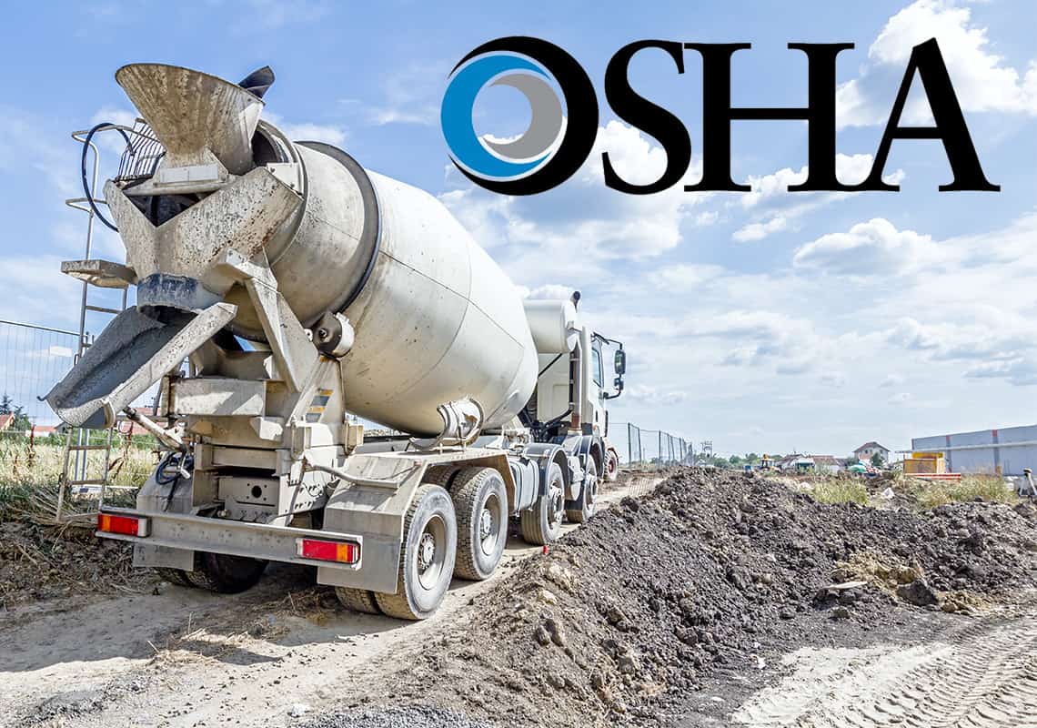 OSHA קנס חברת בנייה בשל ליקויים בטיחותיים בתפעול מערבל בטון