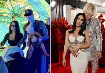 אז הם ביחד או לא? מייגן פוקס ומשין גאן קלי עם בתם התינוקת בגן החיות של לוס אנג'לס