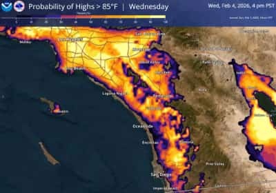 חורף? לא בדרום קליפורניה: גל חום חריג מעלה את הטמפרטורות לרמות לא שגרתיות