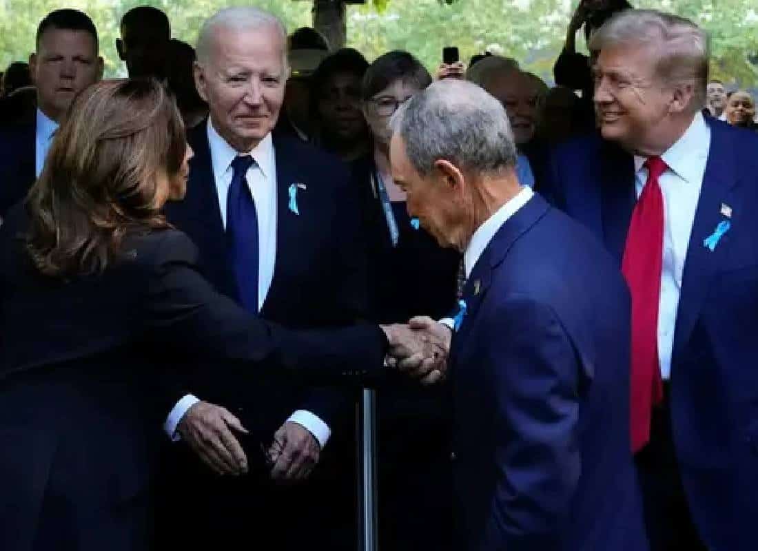 קמלה האריס ודונלד טראמפ שוב נפגשים, בטקס לזכר 11 בספטמבר