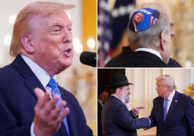 טראמפ באירוע חנוכה בבית הלבן: "הקונגרס האמריקאי הופך לאנטישמי"