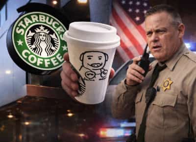 ציור של חזיר על כוס קפה מעורר סערה בקליפורניה: תקרית בסניף סטארבקס חושפת את הקרע העמוק בין המשטרה לציבור 