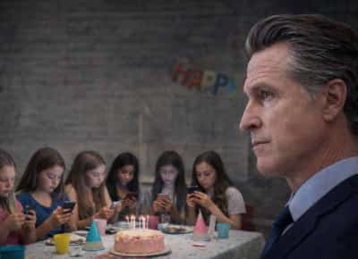 שבע ילדות ושבעה מסכים: הארוע המשפחתי שגרם לניוסום להכריז מלחמה על הרשתות החברתיות