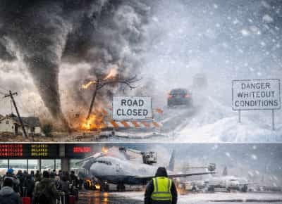 אמריקה תחת סופת ענק: טורנדו במערב התיכון, סופות שלגים ושיתוק תעבורת החגים