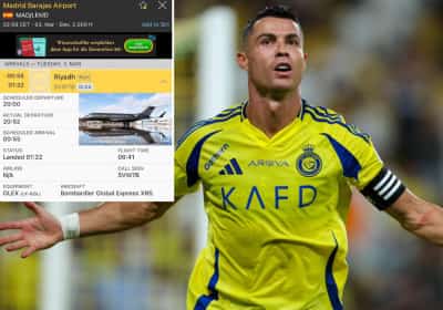 כריסטיאנו רונאלדו נמלט מסעודיה עם המטוס הפרטי שלו