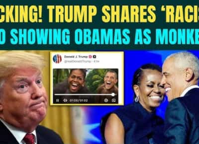 סערה בבית הלבן: טראמפ הפיץ סרטון גזעני המשווה את בני הזוג אובמה לקופים