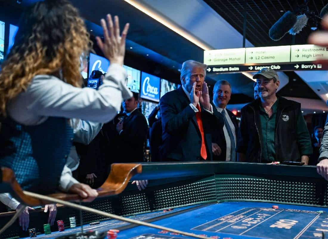 טראמפ חוגג ניצחון בלאס וגאס: "באתי להגיד תודה"