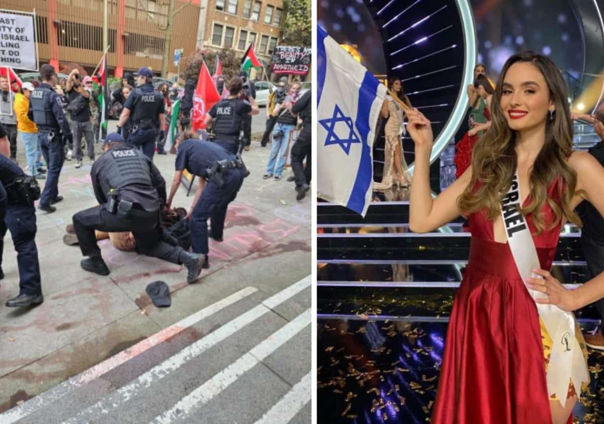מחאה אלימה בסיאטל: מפגינים פרו-פלסטינים ניסו לשבש אירוע עם מיס ישראל לשעבר