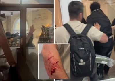 רעולי פנים הסתערו באלימות על אירוע פרו-ישראלי בטורונטו - חייל מילואים ישראלי נפצע 