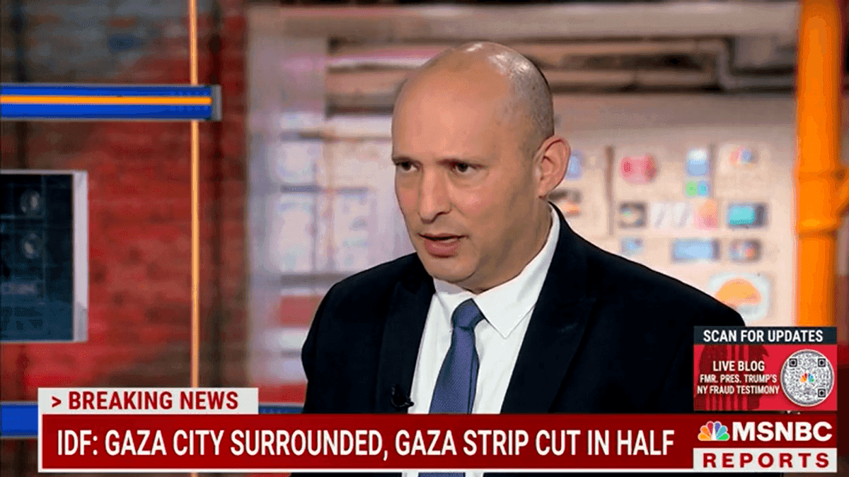 צפו: נפתלי בנט סוגר על מנחת MSNBC: "הם קיבלו כל מה שהם רצו"‏