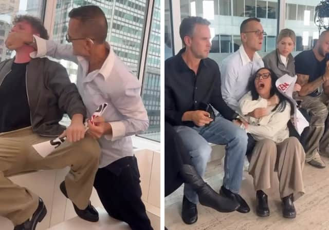 שבוע האופנה בניו יורק יצא משליטה: מחאה על המסלול הפכה לעימות פיזי